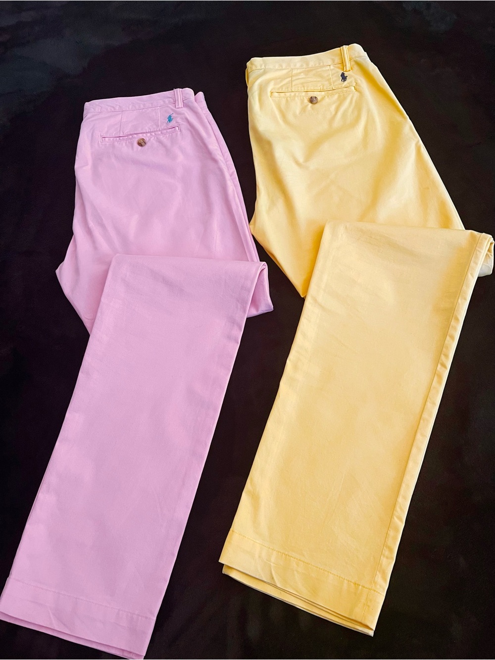 2 Ralph Lauren Stretch Cotton Chinos - Pink and Yellow